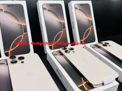 Oryginalny, Nowy Apple iPhone 16 Pro 128GB dla 500 EUR, iPhone 16 Pro Max 256GB dla  570 EUR, iPhone 16 128GB dla 400 EUR, iPhone 16 Plus 128GB dla 430 EUR, Apple iPhone 15 Pro 128GB dla 400 EUR, iPhone 15 Pro Max 256GB dla 450 EUR