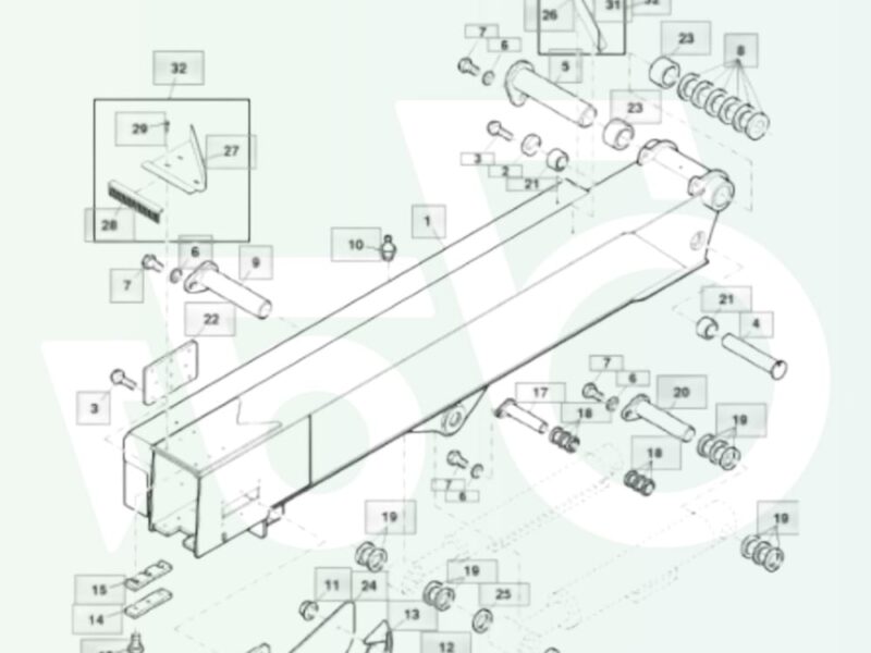 Maszt Ramię zewnętrzne John Deere 3220