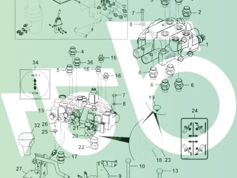Rozdzielacz hydrauliczny JCB 332/E7302 3469206157 JCB 540-170