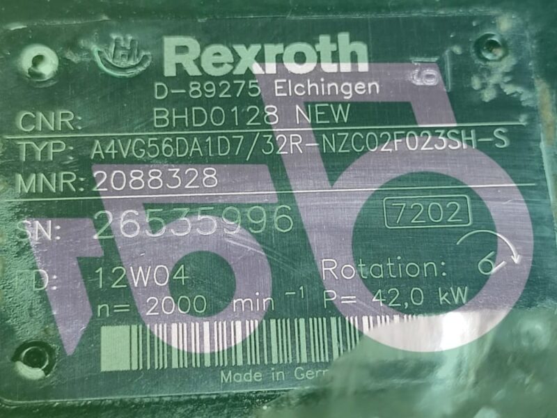 Silnik R992000569 Rexroth A4VG56DA1D7 Dieci 26.6 Mini Agri