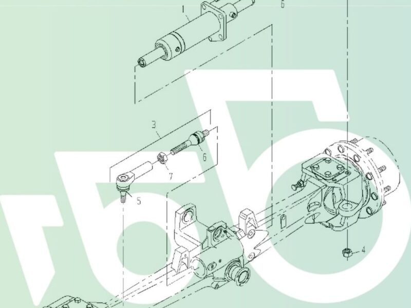 Siłownik skrętu 745/750 AL160146 AL175594 John Deere 6820