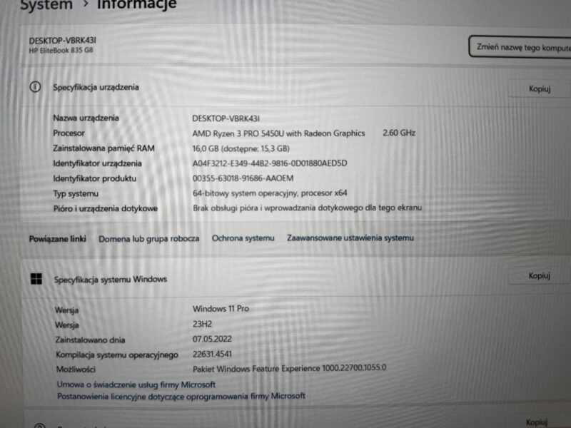 HP EliteBook 835 G8 | AMD Ryzen 3 PRO | 16GB RAM | 256 GB SSD