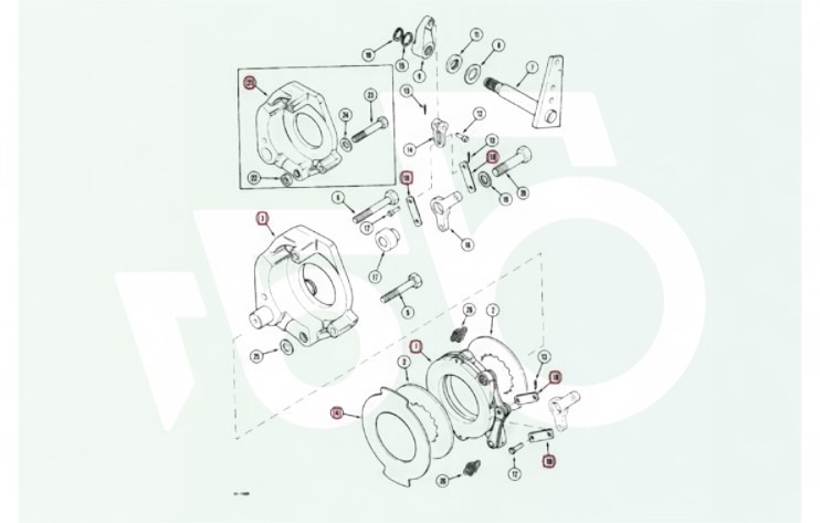 Hamulec postojowy 1341197C2 CASE 5150