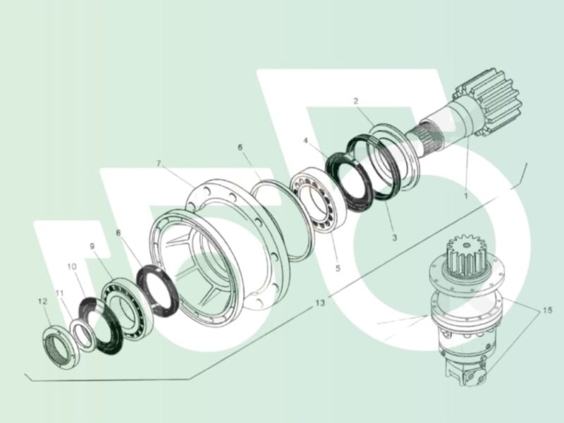 Silnik 151B3041 Danfoss Reduktor RR510SI 53011798 Manitou MRT
