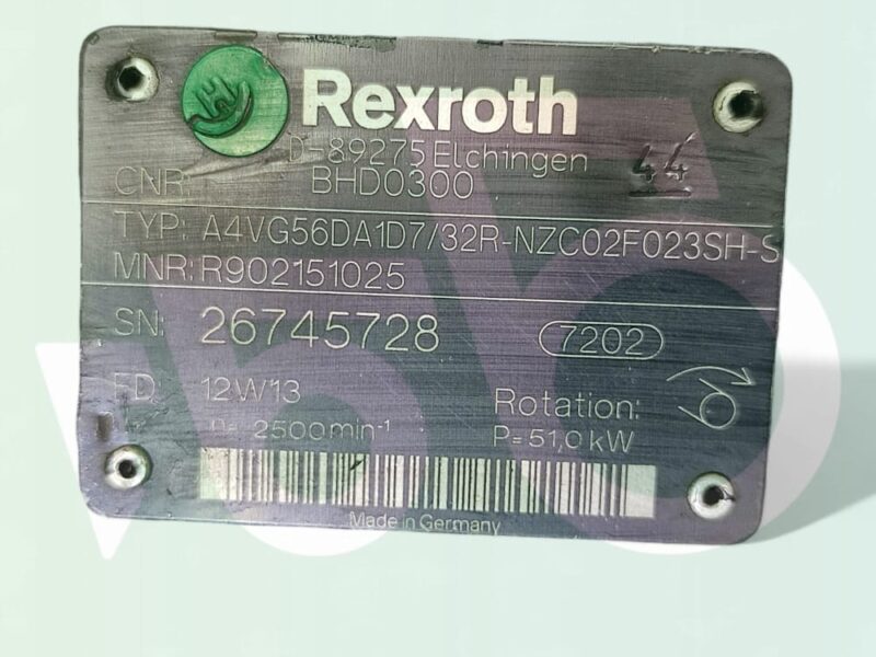 Silnik hydrauliczny A4VG56DA1D7 Rexroth R902151025 New Holland LM 5030