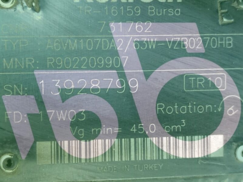Silnik hydrauliczny A6VM107DA2 Rexroth R902209907 Manitou