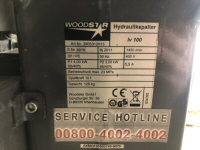 Łuparka hydrauliczna Scheppach 10t 400V