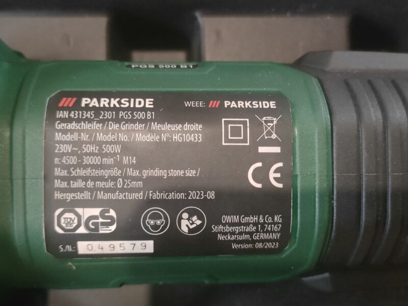 PARKSIDE Szlifierka prosta PGS 500 B1, 500 W