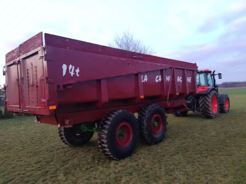 Przyczepa skorupa 12-18ton tandem własna hydraulika La Campagne
