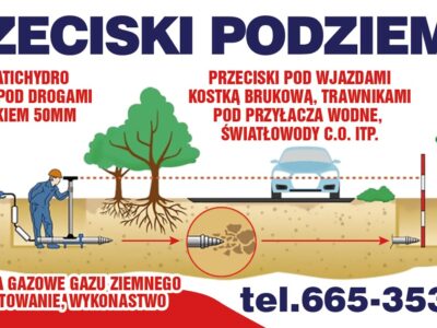 USŁUGI PRZECISKI KRETEM 50mm ,130mm Usługi minikoparka TAKEUCHI