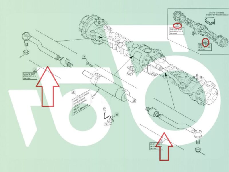 Drążek kierowniczy 2122462303 Dana Spicer 212/206 Manitou MLT 633