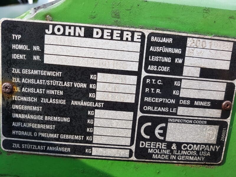 Kultywator mulczowy John Deere 410A – 5,5 m (2001 rok)