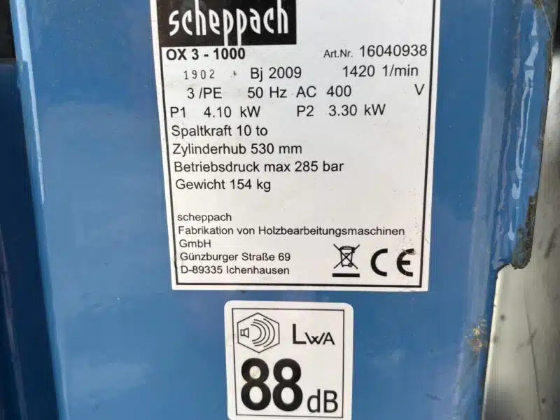 Łuparka Rębak do drewna Scheppach OX 10T