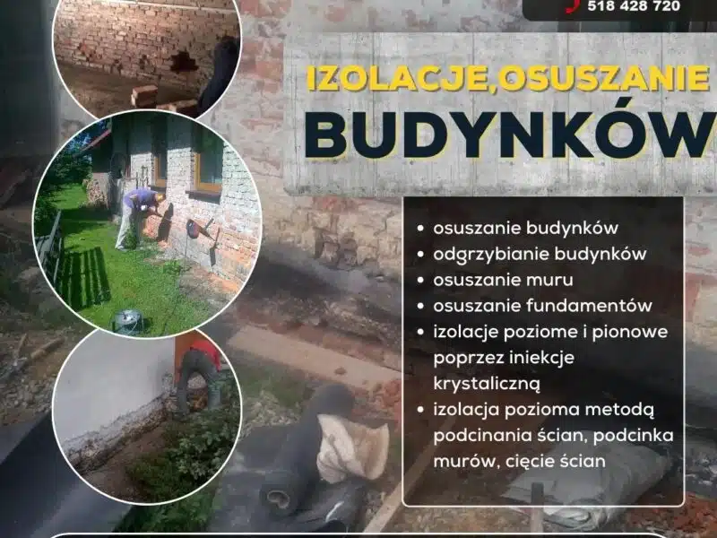 Profesjonalne osuszanie budynków - Śląsk i Małopolska
