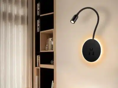 Awekliy Lampa ścienna LED, 3W lampa do czytania, z portem ładowania USB
