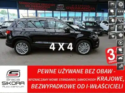 Seat Ateca 4x4 XCELLENCE Automat 190KM Kamera 360 GWARANCJA 1wł Kraj Bezwyp F23%