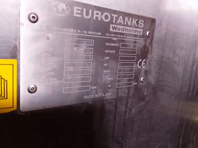 Zbiornik na mleko eurotank 1250l