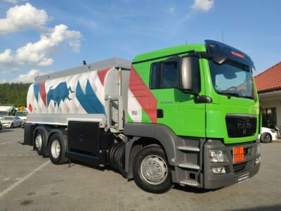 MAN TGA 26.400 Autocysterna z Dystrybucją Ważne TDT 3-Komory Licznik w 15''Hectronic Drukarka Wydawka Zwijadło oś Skrętna