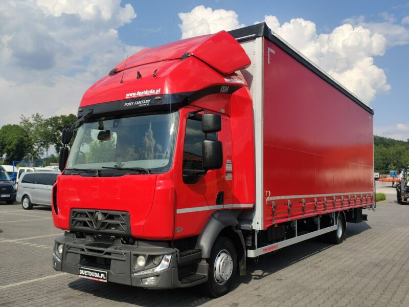 Renault D12.240 E6 Firana Tył Drzwi Dach Zsuwany Długa 830cm Automat Kabina Glob Salon PL Zadbana Super STAN !!! Midlum