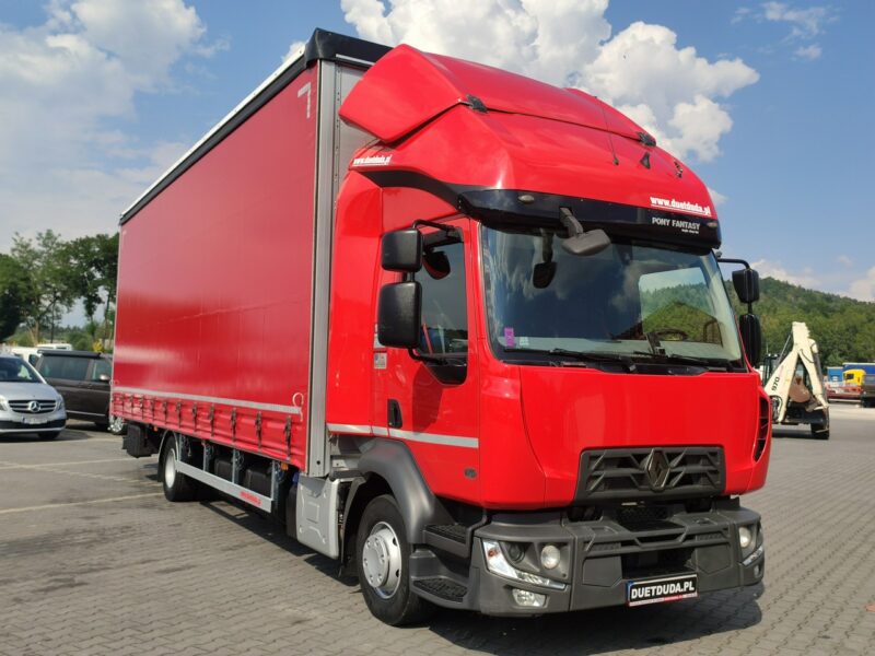 Renault D12.240 E6 Firana Tył Drzwi Dach Zsuwany Długa 830cm Automat Kabina Glob Salon PL Zadbana Super STAN !!! Midlum