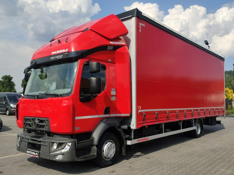 Renault D12.240 E6 Firana Tył Drzwi Dach Zsuwany Długa 830cm Automat Kabina Glob Salon PL Zadbana Super STAN !!! Midlum