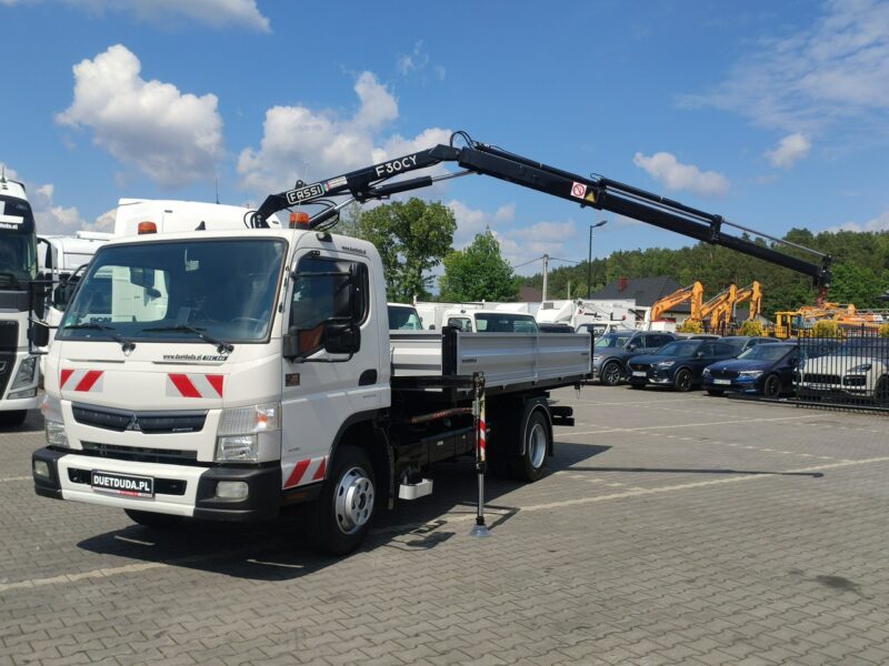Mitsubishi Canter Fuso 9C18 3.0/180KM Automat, HDS FASSI F30 Wywrotka 3-str Skrzynia Biegów Automat Klimatyzacja DMC-8550kg UNIKAT Super Stan !!!