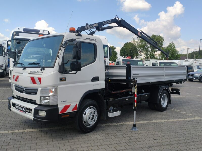 Mitsubishi Canter Fuso 9C18 3.0/180KM Automat, HDS FASSI F30 Wywrotka 3-str Skrzynia Biegów Automat Klimatyzacja DMC-8550kg UNIKAT Super Stan !!!