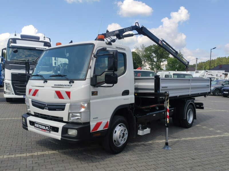 Mitsubishi Canter Fuso 9C18 3.0/180KM Automat, HDS FASSI F30 Wywrotka 3-str Skrzynia Biegów Automat Klimatyzacja DMC-8550kg UNIKAT Super Stan !!!