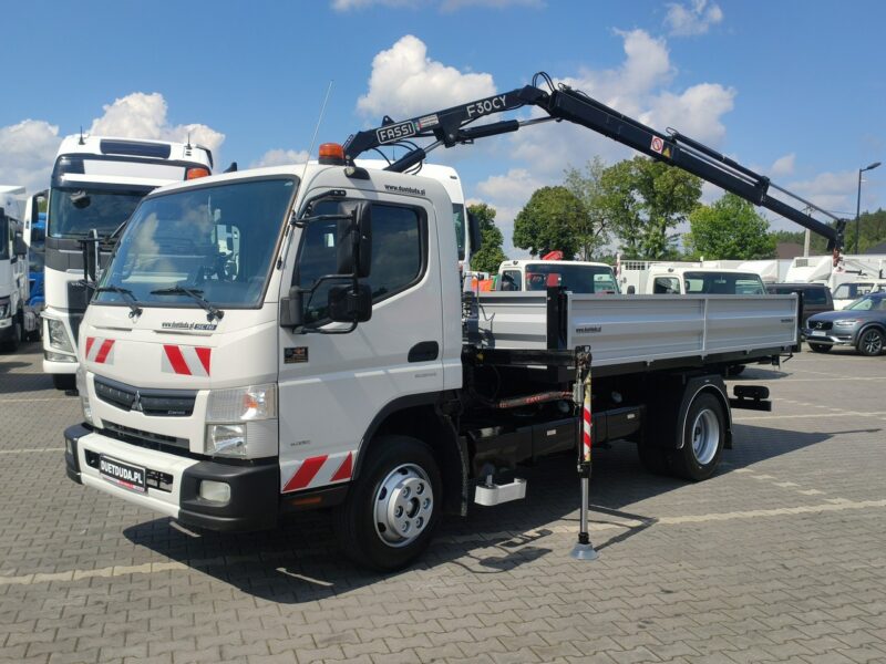Mitsubishi Canter Fuso 9C18 3.0/180KM Automat, HDS FASSI F30 Wywrotka 3-str Skrzynia Biegów Automat Klimatyzacja DMC-8550kg UNIKAT Super Stan !!!