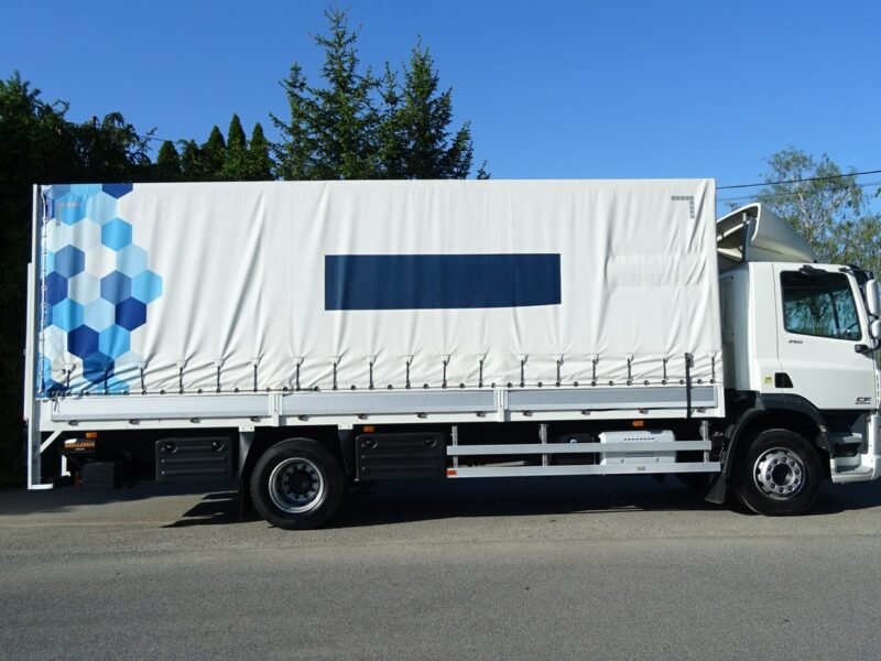 DAF CF 250 Euro 6 burto - firanka z windą,706 tys.km ! sprowadzony Skrzynia burto firanka z windąklapa ład. 10080 waga elektroniczna spro