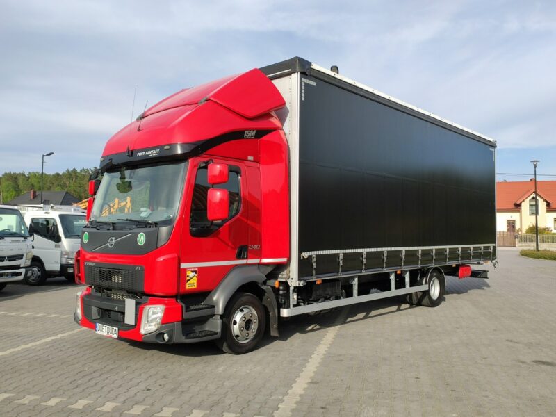 Volvo FL12.240 E6 Firana Tył Drzwi Dach Zsuwany Bogato Wyposażony !!! Ład-5523kg DMC-11990kg Kabina Glob Salon PL Zadbany Super STAN !!!