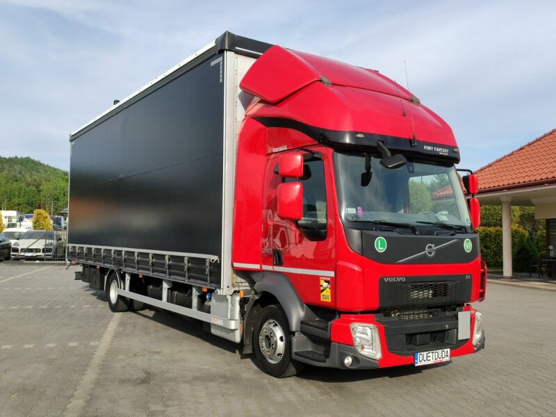 Volvo FL12.240 E6 Firana Tył Drzwi Dach Zsuwany Bogato Wyposażony !!! Ład-5523kg DMC-11990kg Kabina Glob Salon PL Zadbany Super STAN !!!