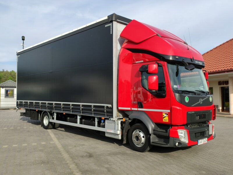 Volvo FL12.240 E6 Firana Tył Drzwi Dach Zsuwany Bogato Wyposażony !!! Ład-5523kg DMC-11990kg Kabina Glob Salon PL Zadbany Super STAN !!!