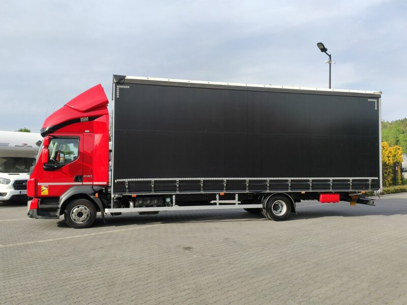 Volvo FL12.240 E6 Firana Tył Drzwi Dach Zsuwany Bogato Wyposażony !!! Ład-5523kg DMC-11990kg Kabina Glob Salon PL Zadbany Super STAN !!!