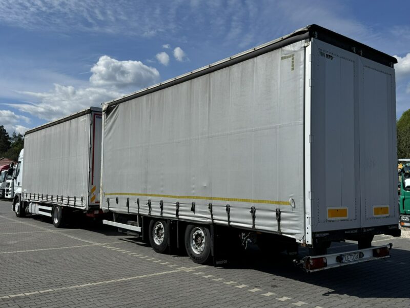 Renault Premium 380 DXi Euro 5 Firana 19 Palet Dach Zsuwany 18ton DMC Tandem Przejazdowy Przyczepa WIELTON Nowe Ogumienie Zadbany Super Stan