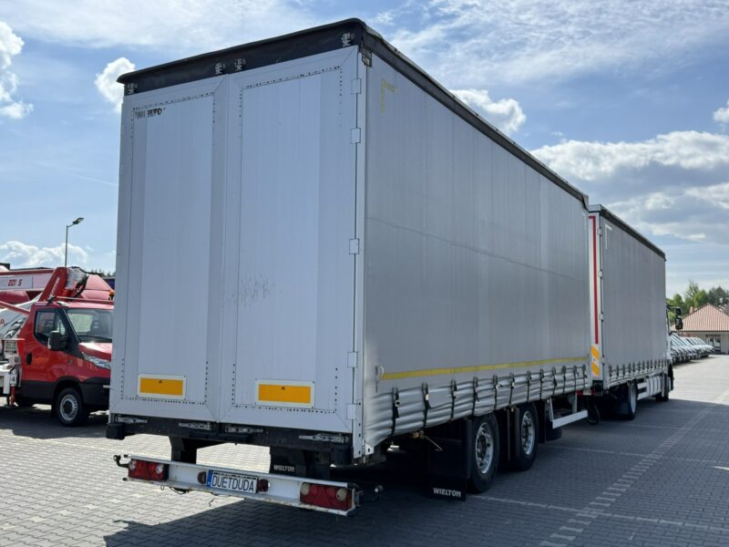 Renault Premium 380 DXi Euro 5 Firana 19 Palet Dach Zsuwany 18ton DMC Tandem Przejazdowy Przyczepa WIELTON Nowe Ogumienie Zadbany Super Stan