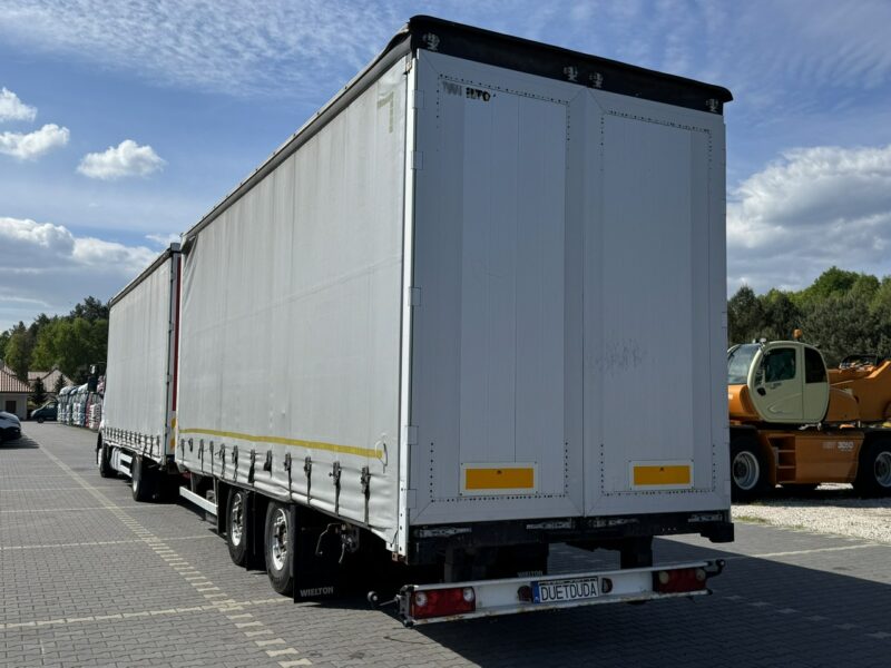 Renault Premium 380 DXi Euro 5 Firana 19 Palet Dach Zsuwany 18ton DMC Tandem Przejazdowy Przyczepa WIELTON Nowe Ogumienie Zadbany Super Stan