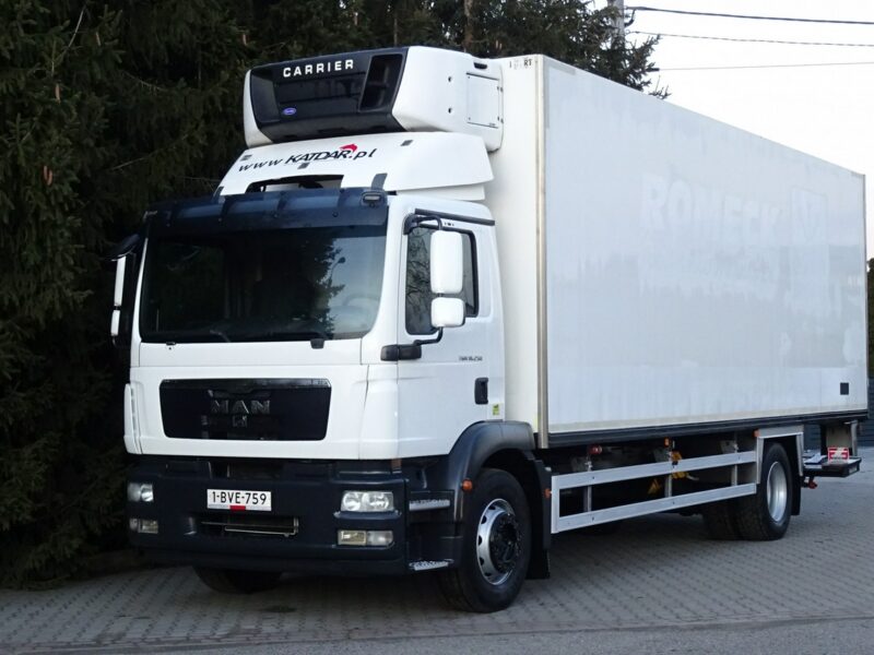 MAN TGM 18.250 Euro 5 chłodnia 20 palet winda sprowadzony MAN TGM 18.250 euro 5 chłodnia carrier supra 950 20 palet ks.serwisowa