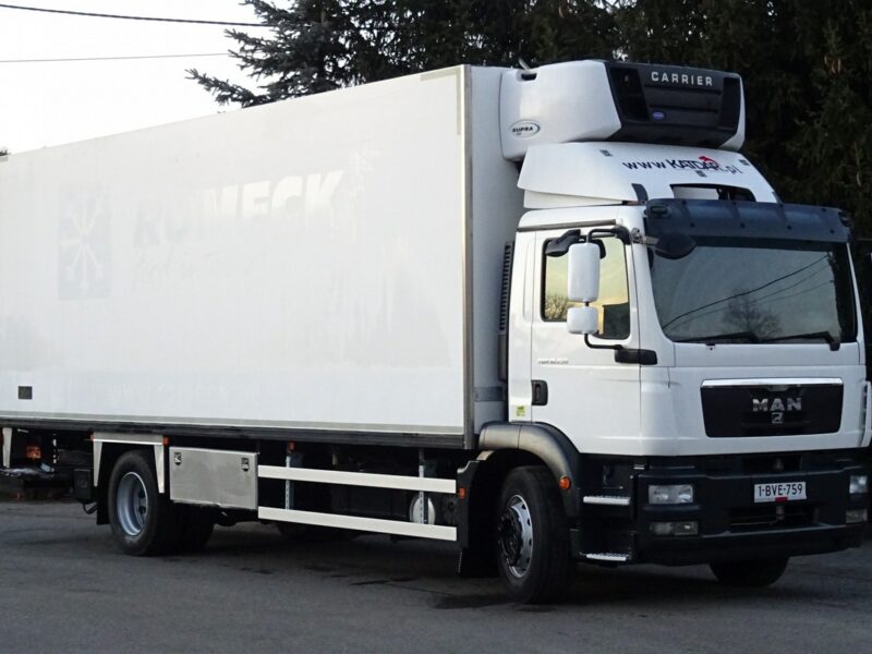 MAN TGM 18.250 Euro 5 chłodnia 20 palet winda sprowadzony MAN TGM 18.250 euro 5 chłodnia carrier supra 950 20 palet ks.serwisowa