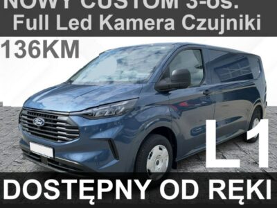 Ford Transit Custom L1 136KM Od ręki Super Cena Full Led Kamera Czujniki od ręki ! 1626zł
