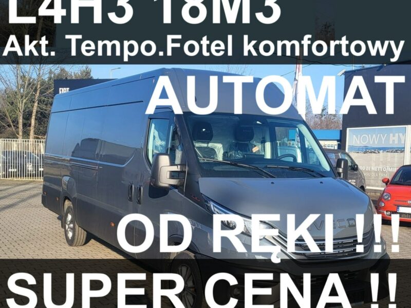 Iveco Daily 35S18A8H V L4H3 18m3 176KM Dostępny od ręki ! Pakiet Comfort Plus 2300 zł