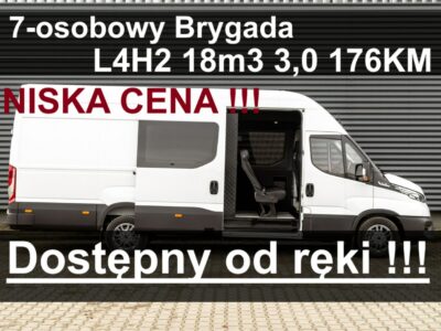 Iveco Daily 35S18A8H V 7-os.Brygadowy L4H2 16m3 176KM Od ręki ! Pakiet Comfort Niska cena !