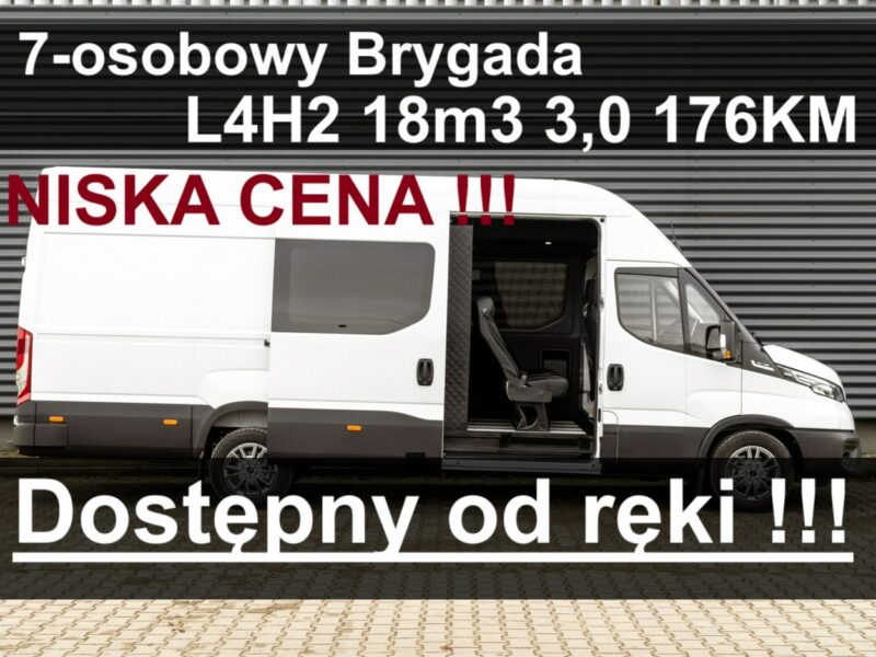 Iveco Daily 35S18A8H V 7-os.Brygadowy L4H2 16m3 176KM Od ręki ! Pakiet Comfort Niska cena !