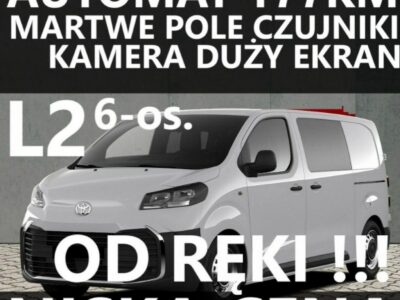 Toyota ProAce 6-os. Brygada 177KM 8A/T Kamera Ekran 10" Czujniki MartwePole Od ręki