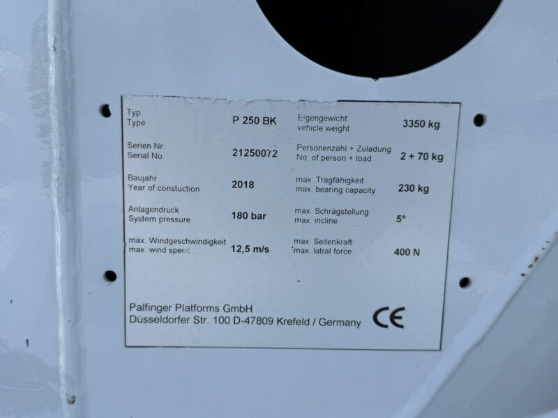 Mercedes Sprinter Podnośnik Koszowy 25m Palfinger P 250 BK Zwyżka (Ruthmann Wumag GSR)