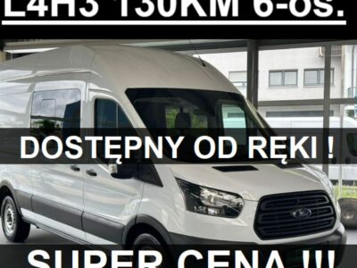 Ford Transit L4H3 6-os. Brygadowy 130KM Super Niska Cena ! 1802 zł Od ręki !