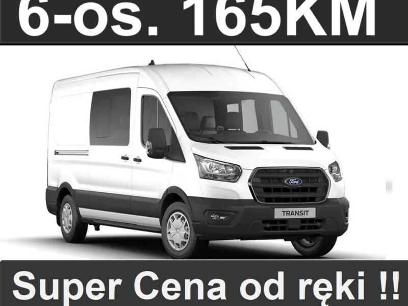Ford Transit L4H3 6-os. Brygadowy 165KM Super Niska Cena ! 1902 zł Od ręki !