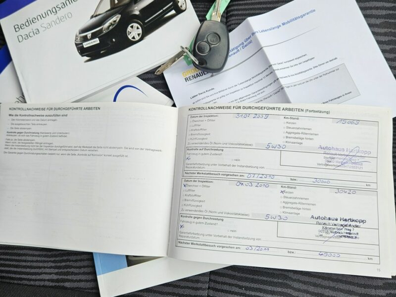 Dacia Sandero Opłacona Zdrowa Zadbana Serwisowana z Klima 2 Kmp Kół 1 Wł I (2008-2012)