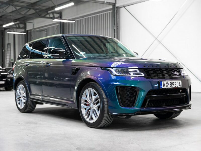 Land Rover Range Rover Sport SVR 5.0 Supercharged V8 575KM. Spectral Blue SVO! Bezwypadkowy. FV23%. II (2013-)