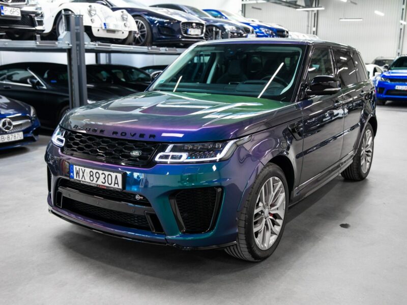 Land Rover Range Rover Sport SVR 5.0 Supercharged V8 575KM. Spectral Blue SVO! Bezwypadkowy. FV23%. II (2013-)